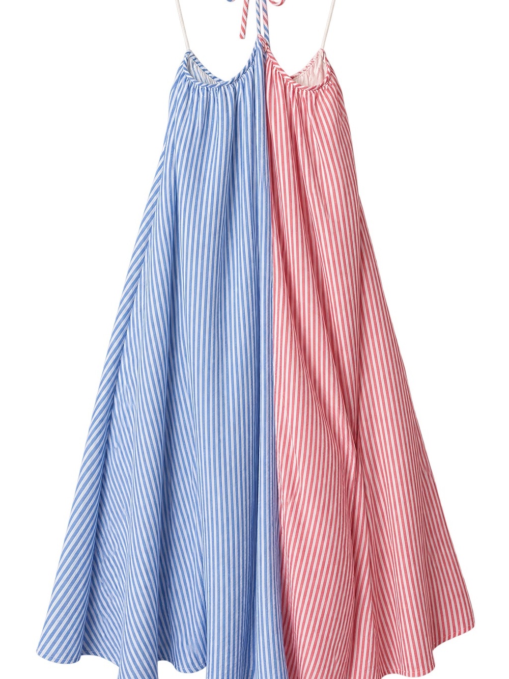 New Striped Halter Maxi dress in Blue and Pink made By Together 7251